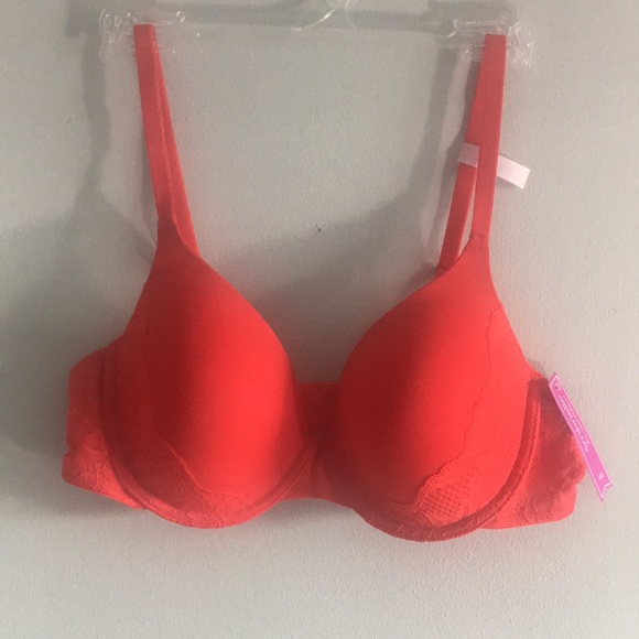 Ambrielle Lightly Lined T-Shirt Bra Flame Scarlet - Picture 2 of 6